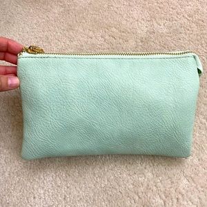 Jen & Co crossbody bag or clutch, mint green